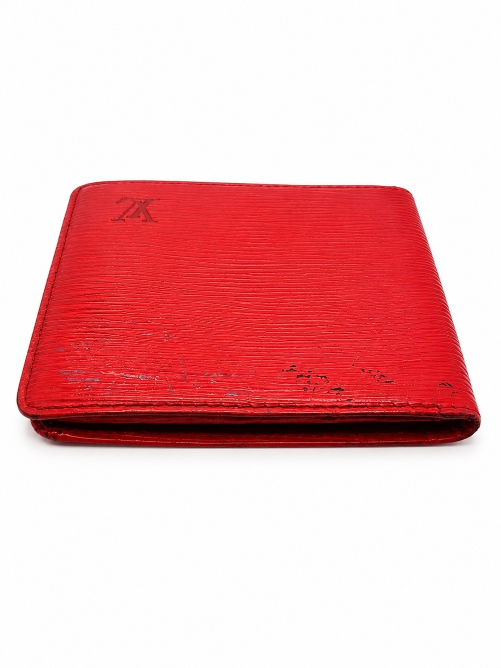 Louis Vuitton Red Epi Leather Men's Wallet with Embossed LV - Picture 4 of 7